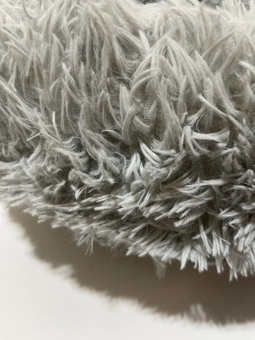 3/$30 Plush Donut Dog Bed - Light Gray Cozy Bed for Small Dogs/Cats up to 25 lb